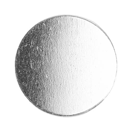 Aluminum 3/4 Round Square with Hole Metal Stamping Blank - 14