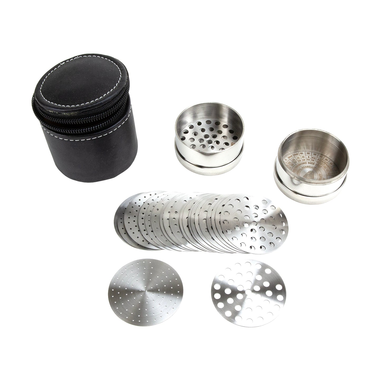 Diamond Sieve
This high-quality sieve is made for sorting rough or polished stones and comes with 23 plates. The hole sizes range from 000 to 20.