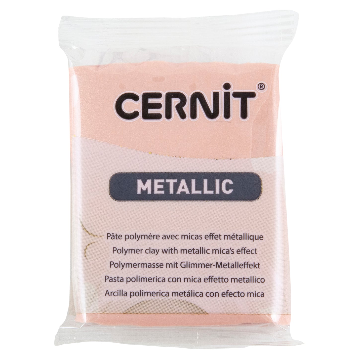 Cernit Metallic Polymer Clay - Pink Gold 2oz (56g) block