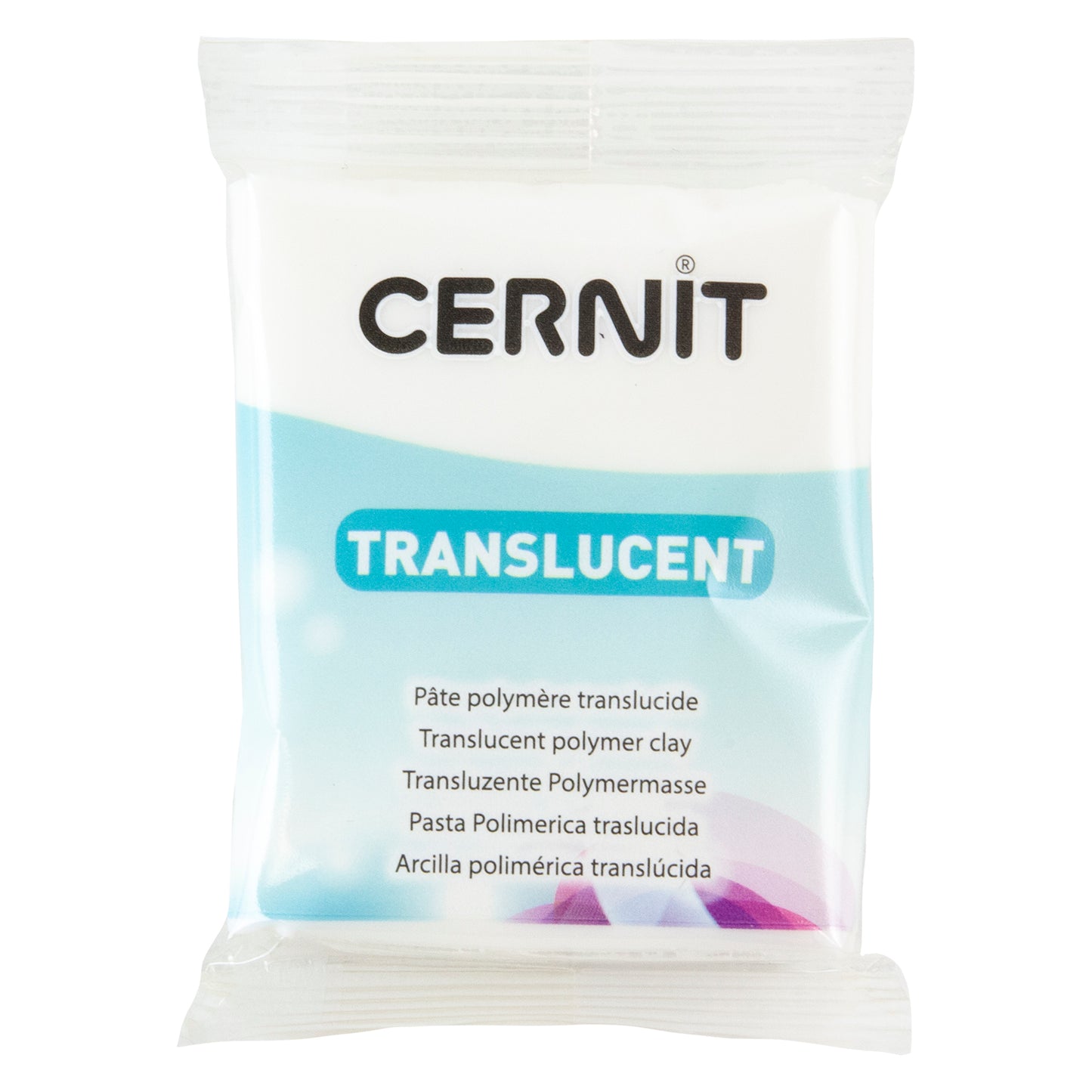 Cernit Translucent Polymer Clay - Translucent White 2oz (56g) block