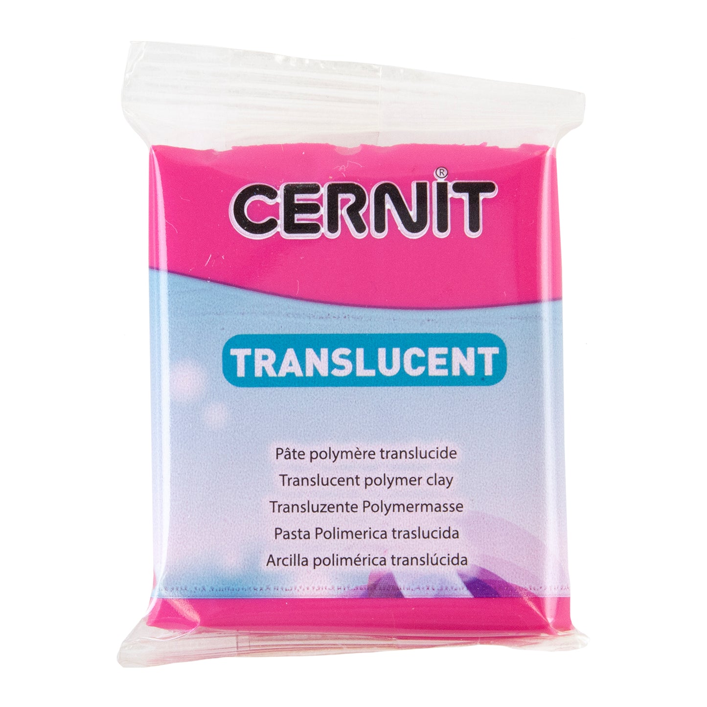 Cernit Translucent Polymer Clay - Ruby Red 2oz (56g) block