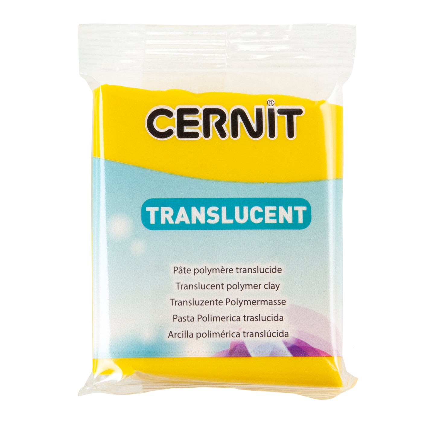 Cernit Translucent Polymer Clay - Amber 2oz (56g) block