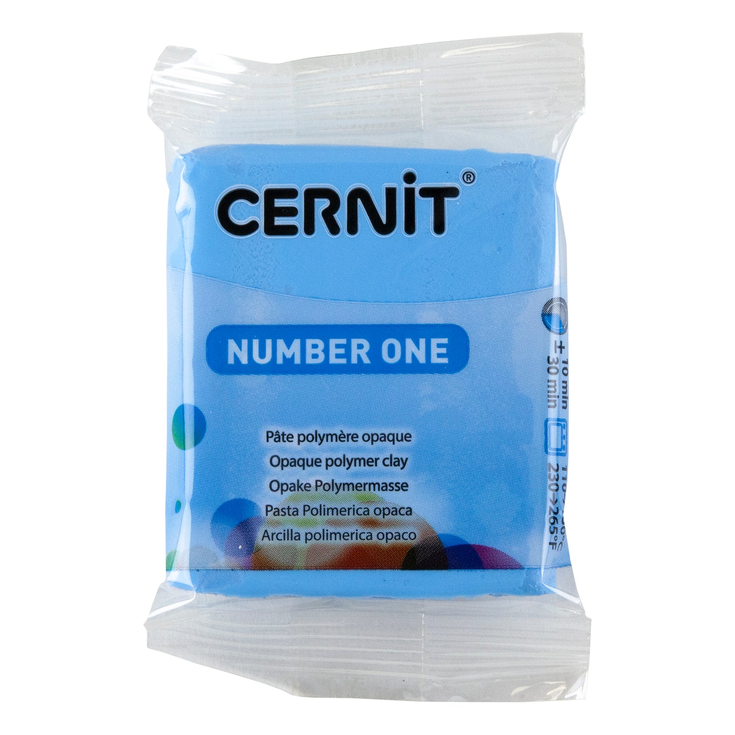 Cernit Number One Polymer Clay - Blue Ciel 2oz (56g) block