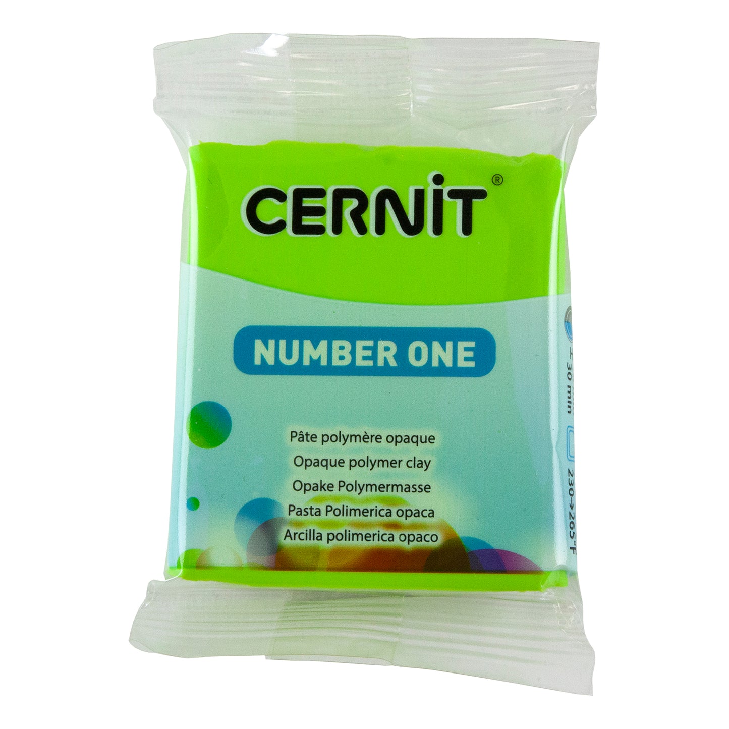 Cernit Number One Polymer Clay - Lime Green 2oz (56g) block