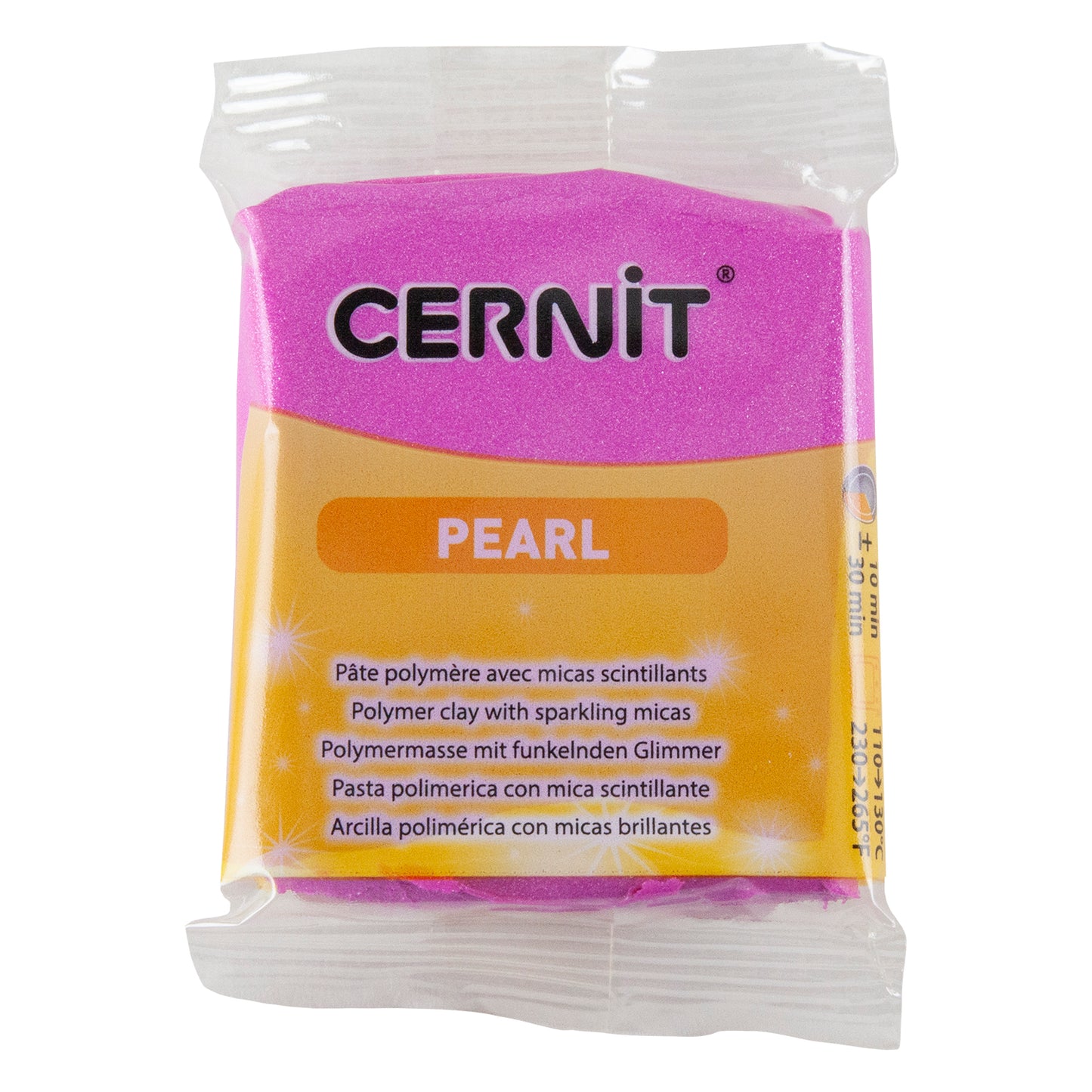 Cernit Pearl Polymer Clay - Magenta 2oz (56g) block