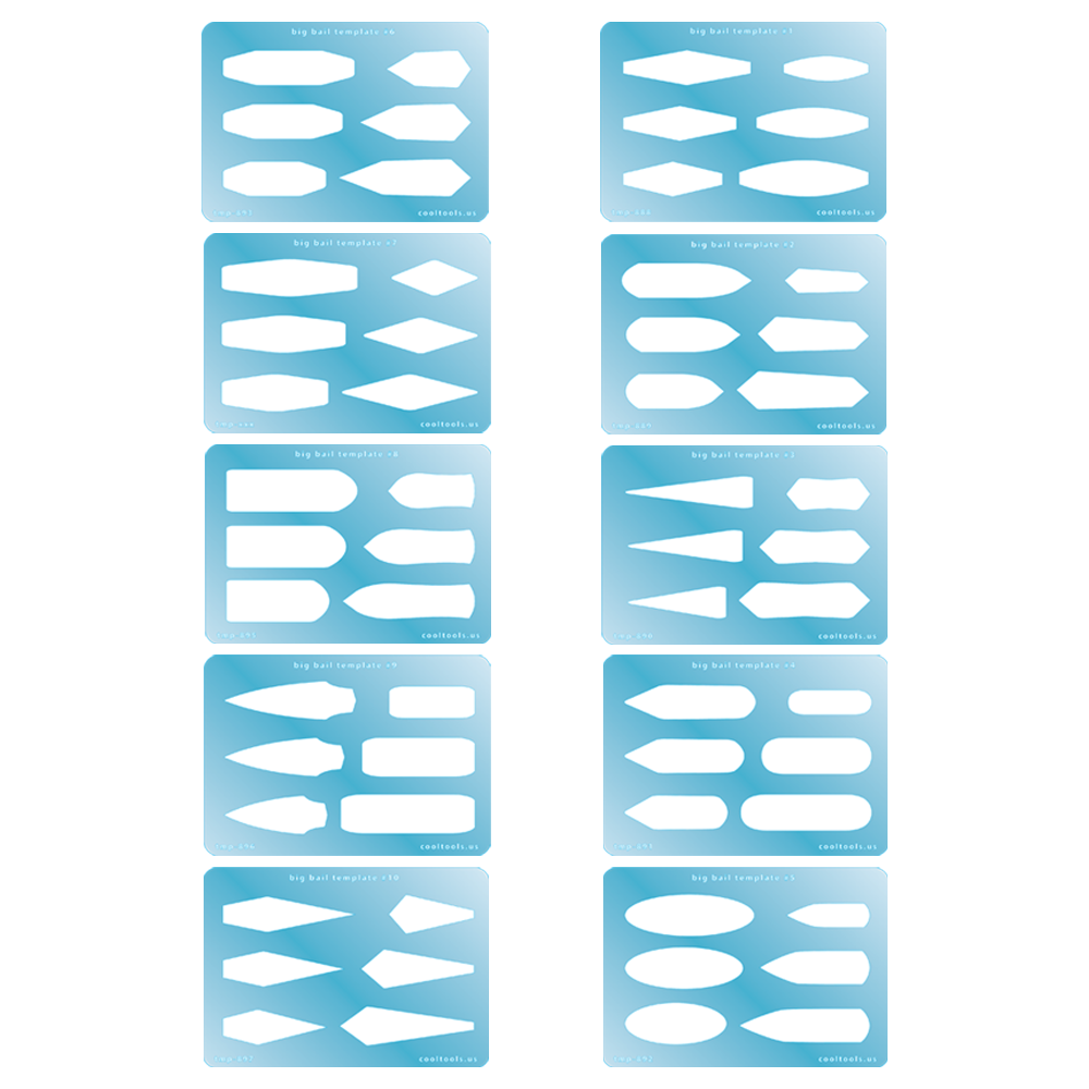 Blue Plastic Big Bail Template set of 10