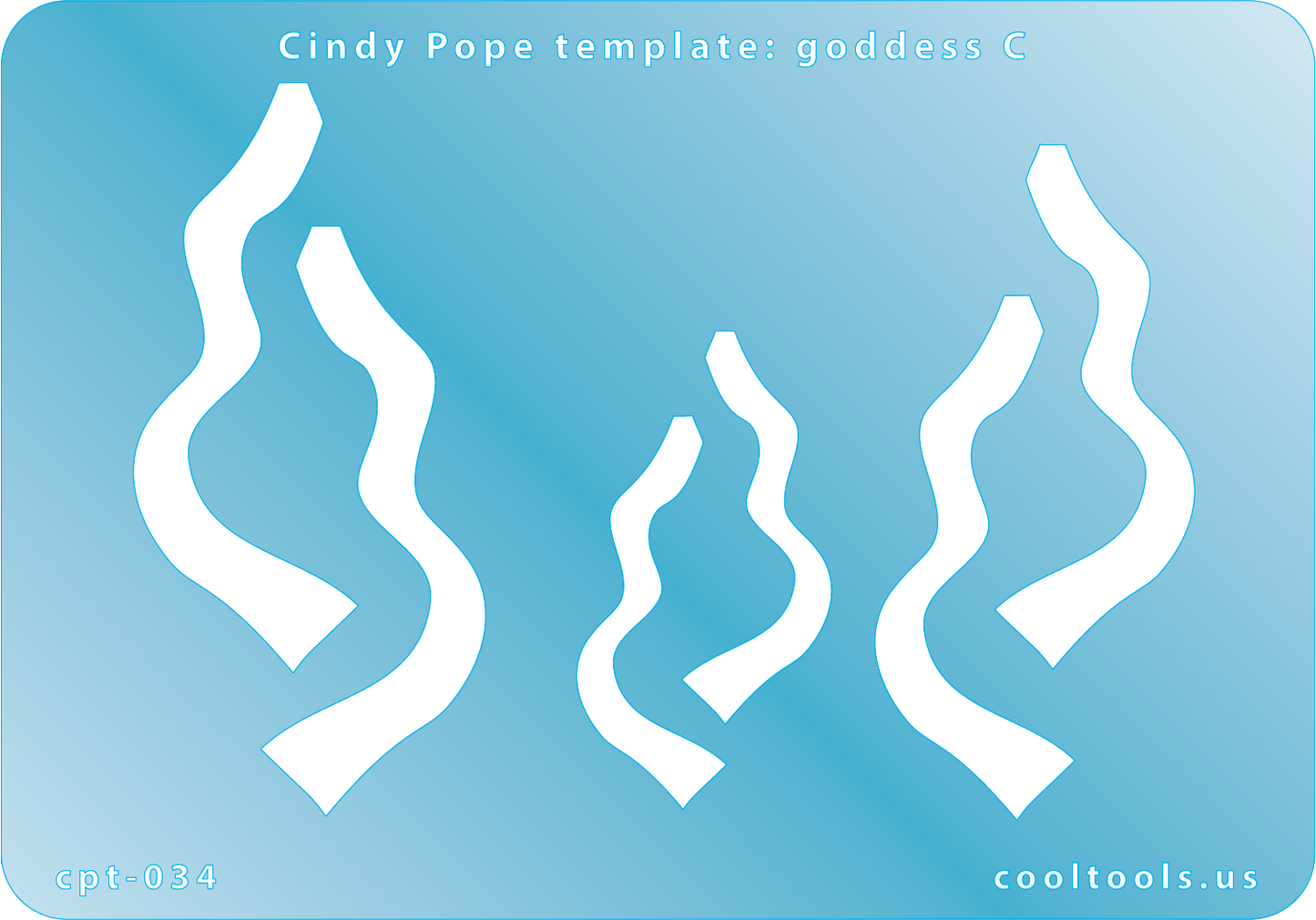 blue plastic Cindy Pope Template - Goddess C