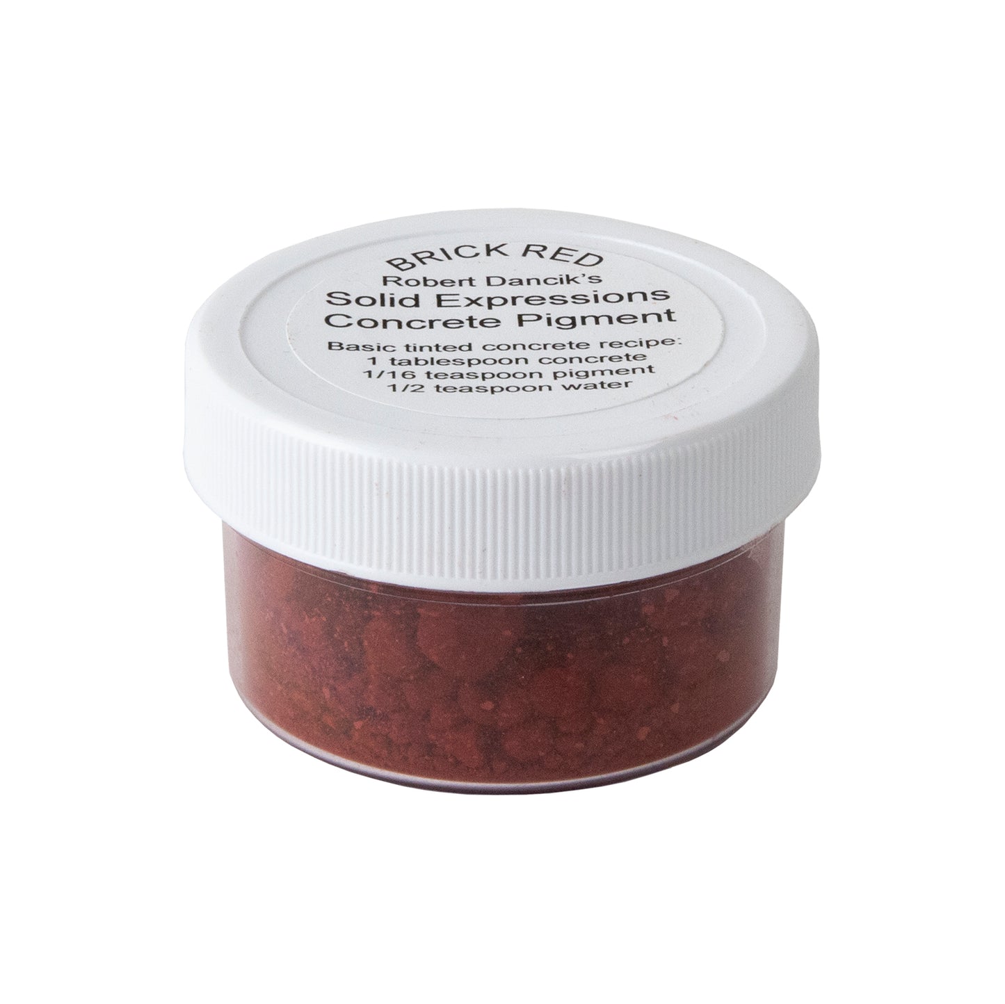 jar of Solid Expressions - Concrete Pigment - Brick Red - .5oz