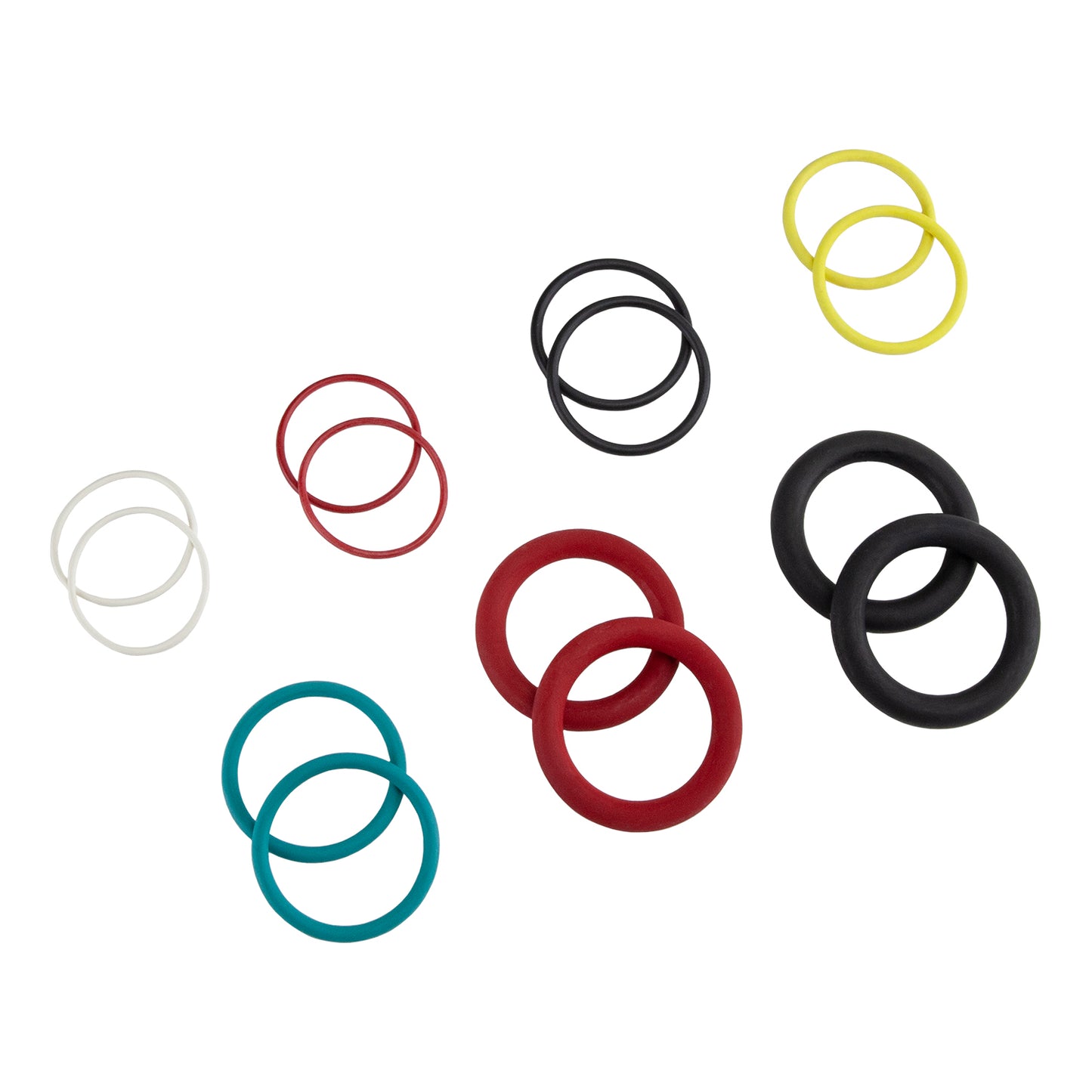 set of rubber spacers