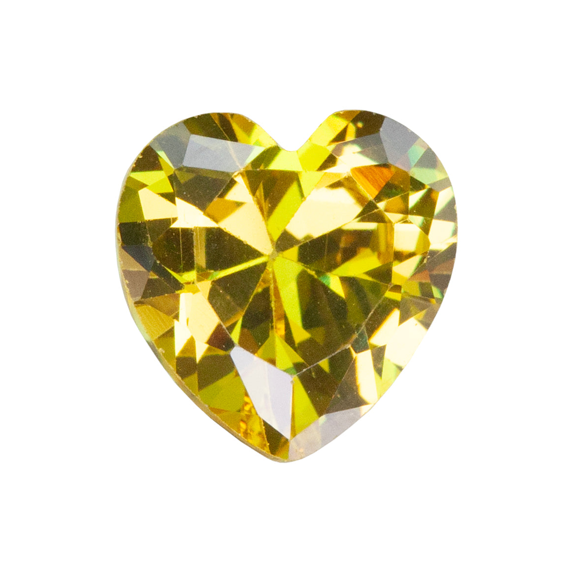 Cubic Zirconia - Yellow Diamond - Heart