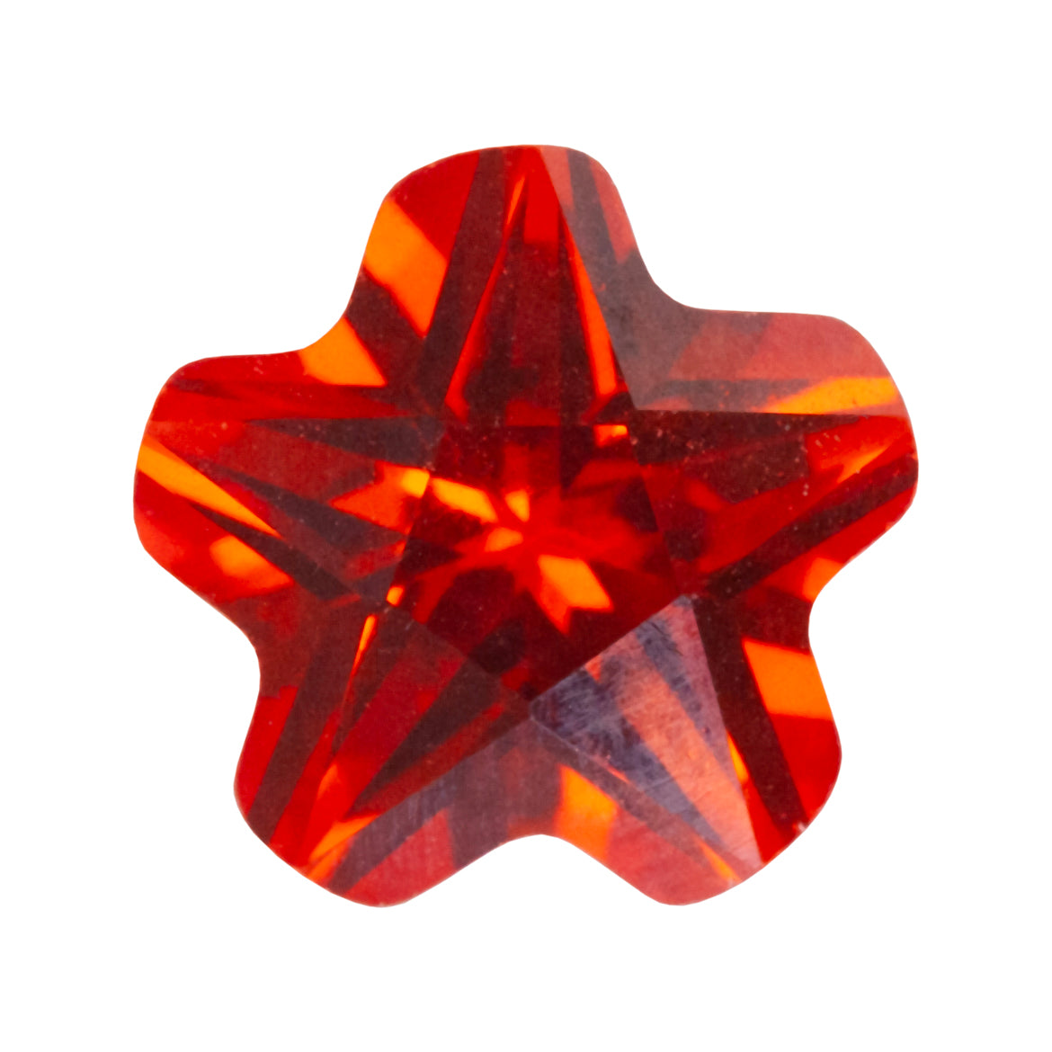 Cubic Zirconia - Fire Opal - Flower