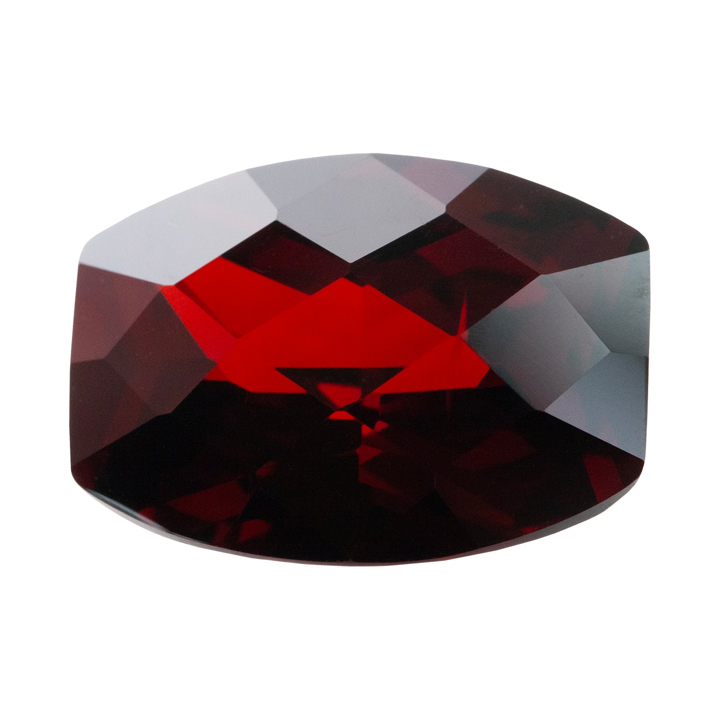 Cubic Zirconia - Hessonite Garnet - Barrel - Checkerboard