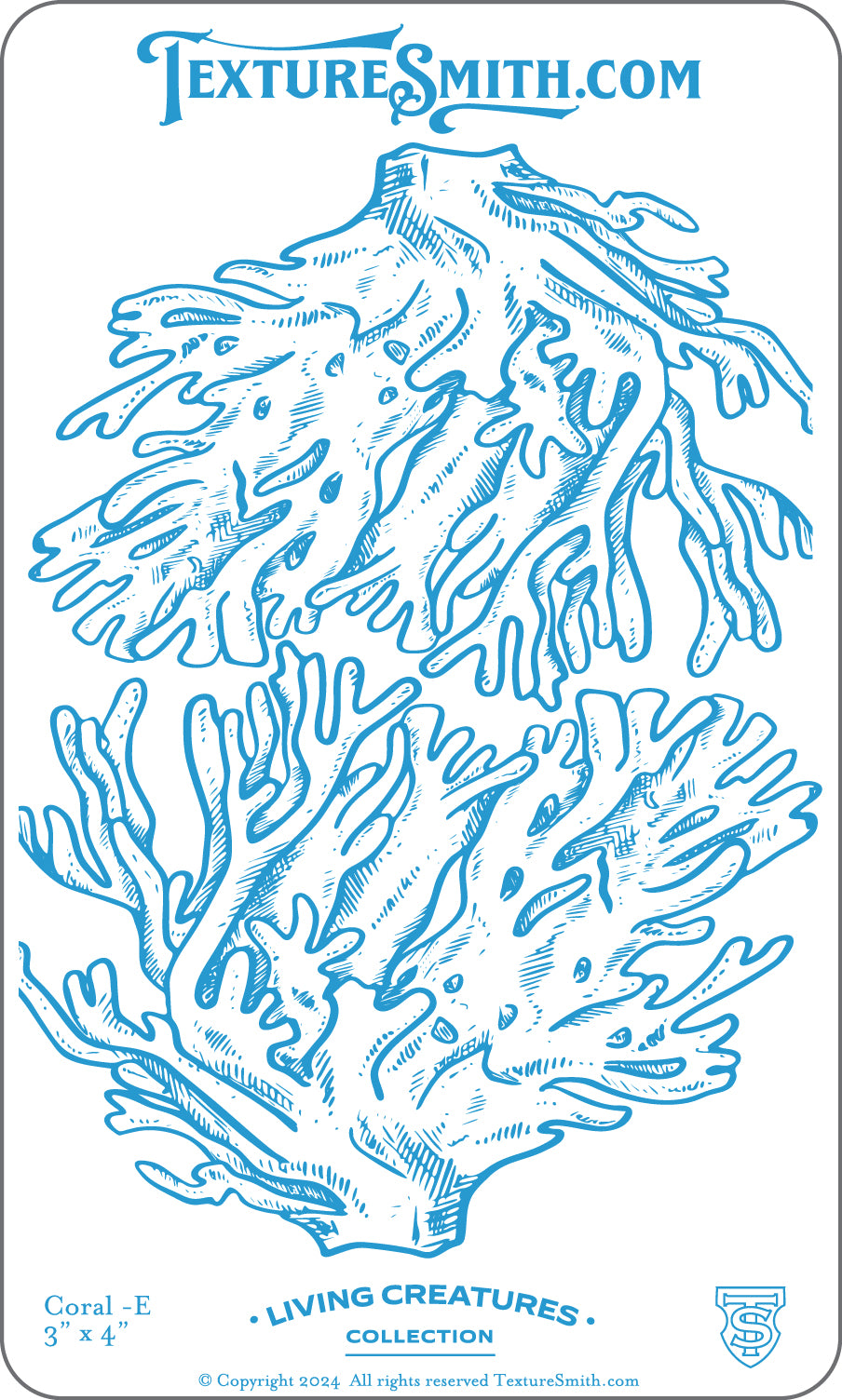 graphic Texture Smith Texture Mat - Living Creatures Collection - Coral