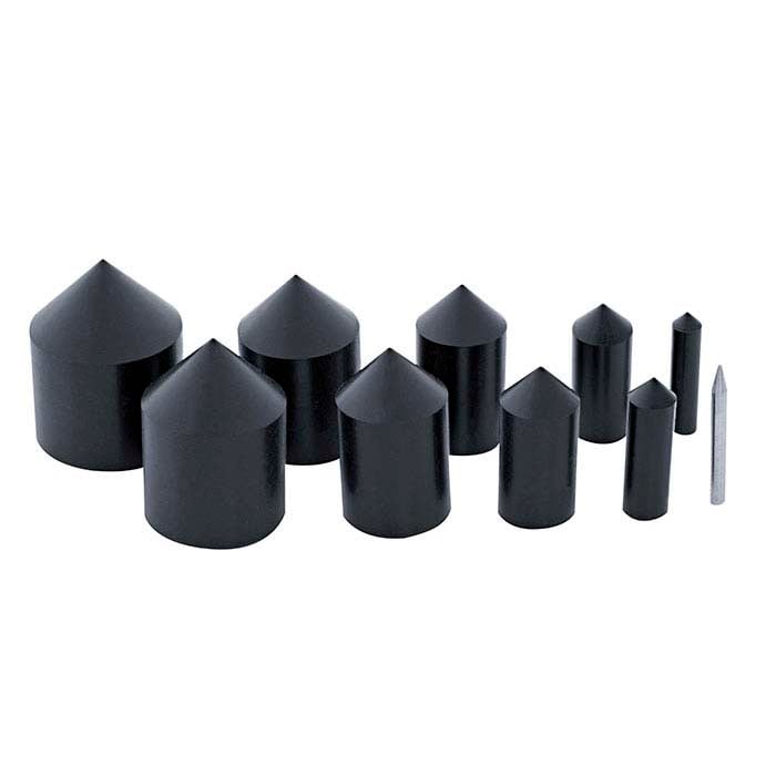 Center Positioning Die 10 piece Set for Round Disc Cutter - 1/8" to 1-1/4"