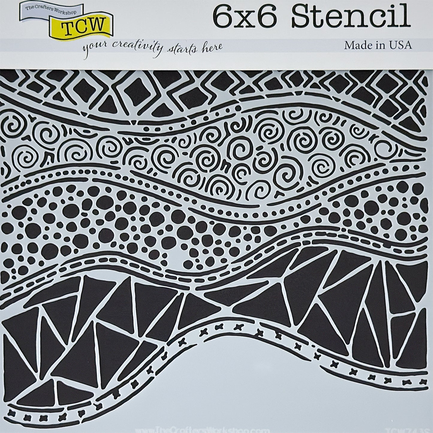 Design Stencil - Crazy Waves