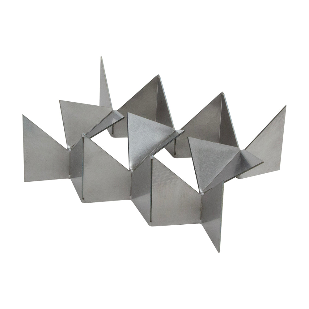 Pearly's Multi Points Trivet Stand for Torch and Kiln Fired Enameling. Multiple trivets allow you to work on 6 components at the same time, in parallel, to achieve identical results which is useful when making earring parts and other jewelry components Overall measures: 2-3/4" x 4-3/16" x 1-1/2"