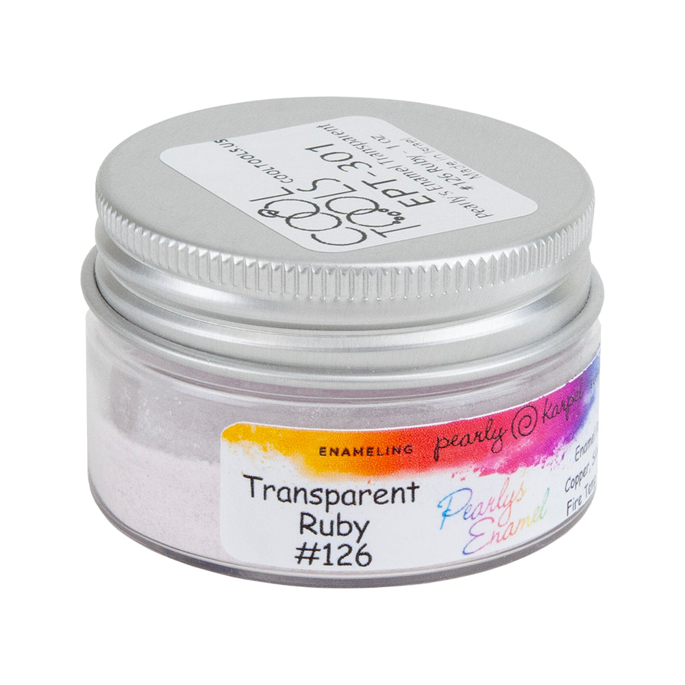 jar of Pearly’s Enamel Transparent Ruby - 1 oz