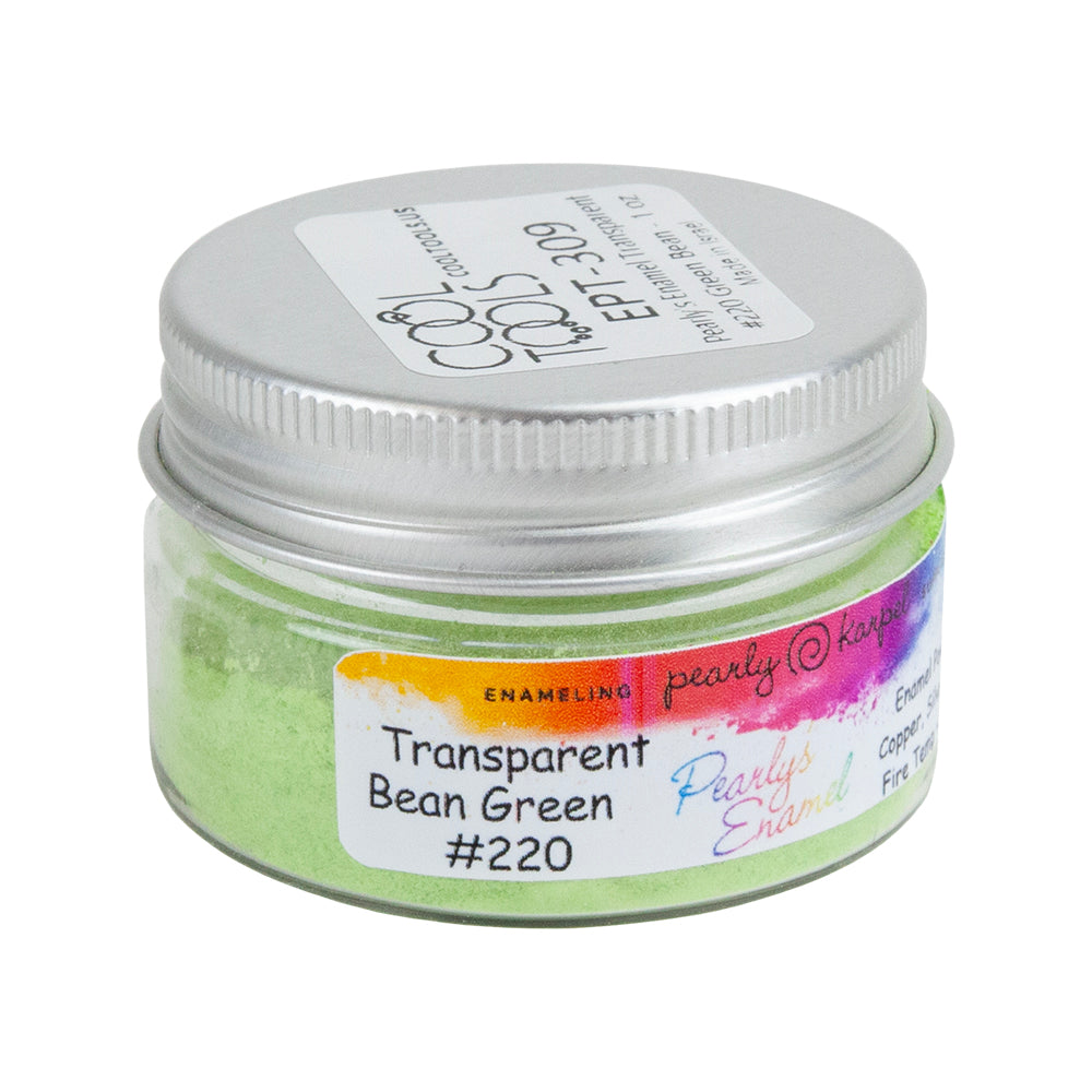jar of Pearly’s Enamel Transparent Green Bean - 1 oz