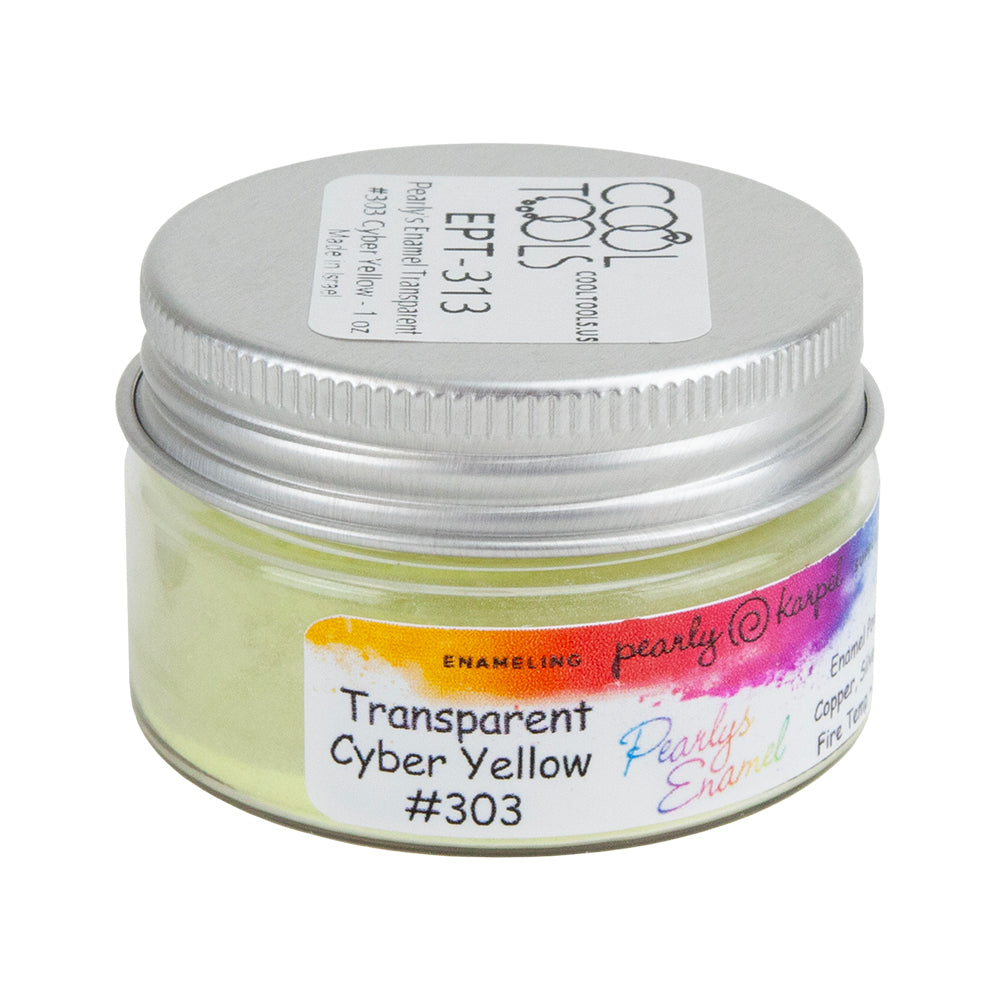 jar of Pearly’s Enamel Transparent Cyber Yellow - 1 oz