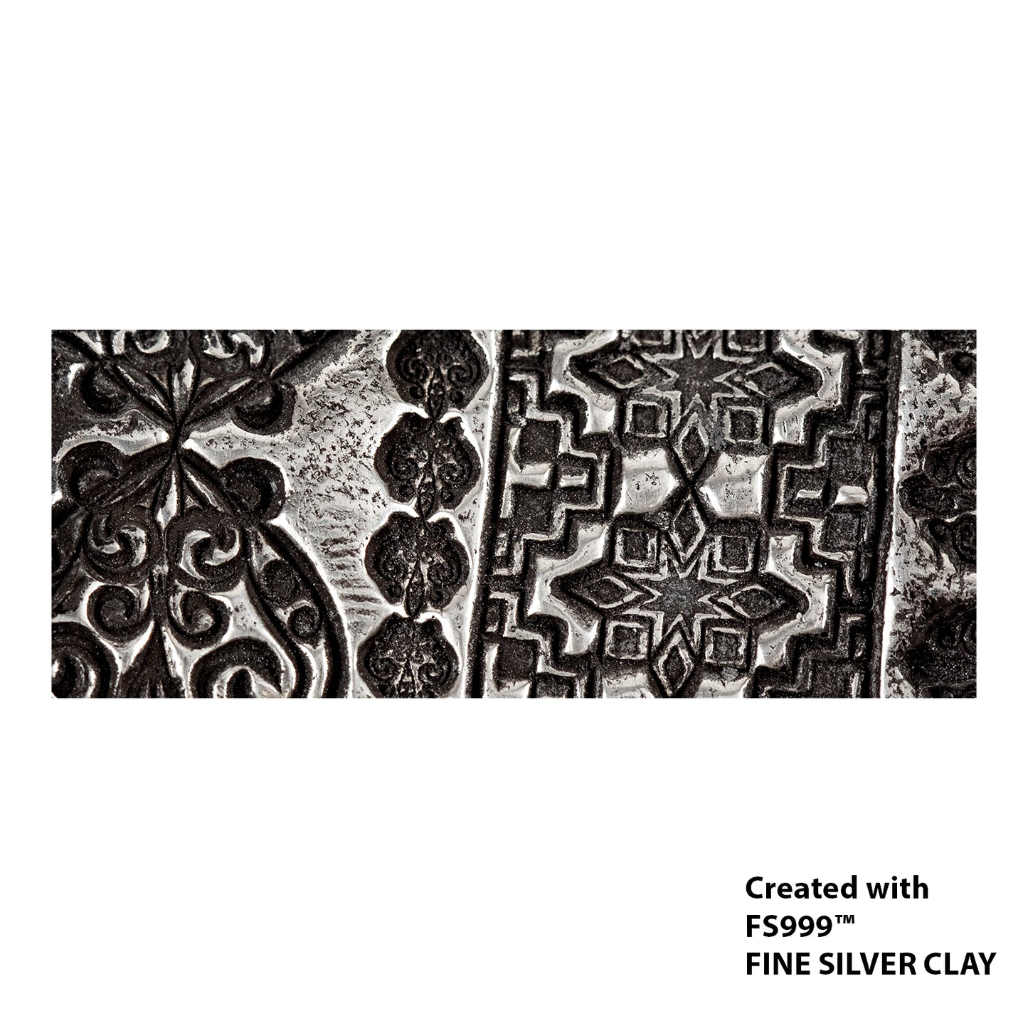 silver sample of Long Mega Texture Tile - Fancy Borders