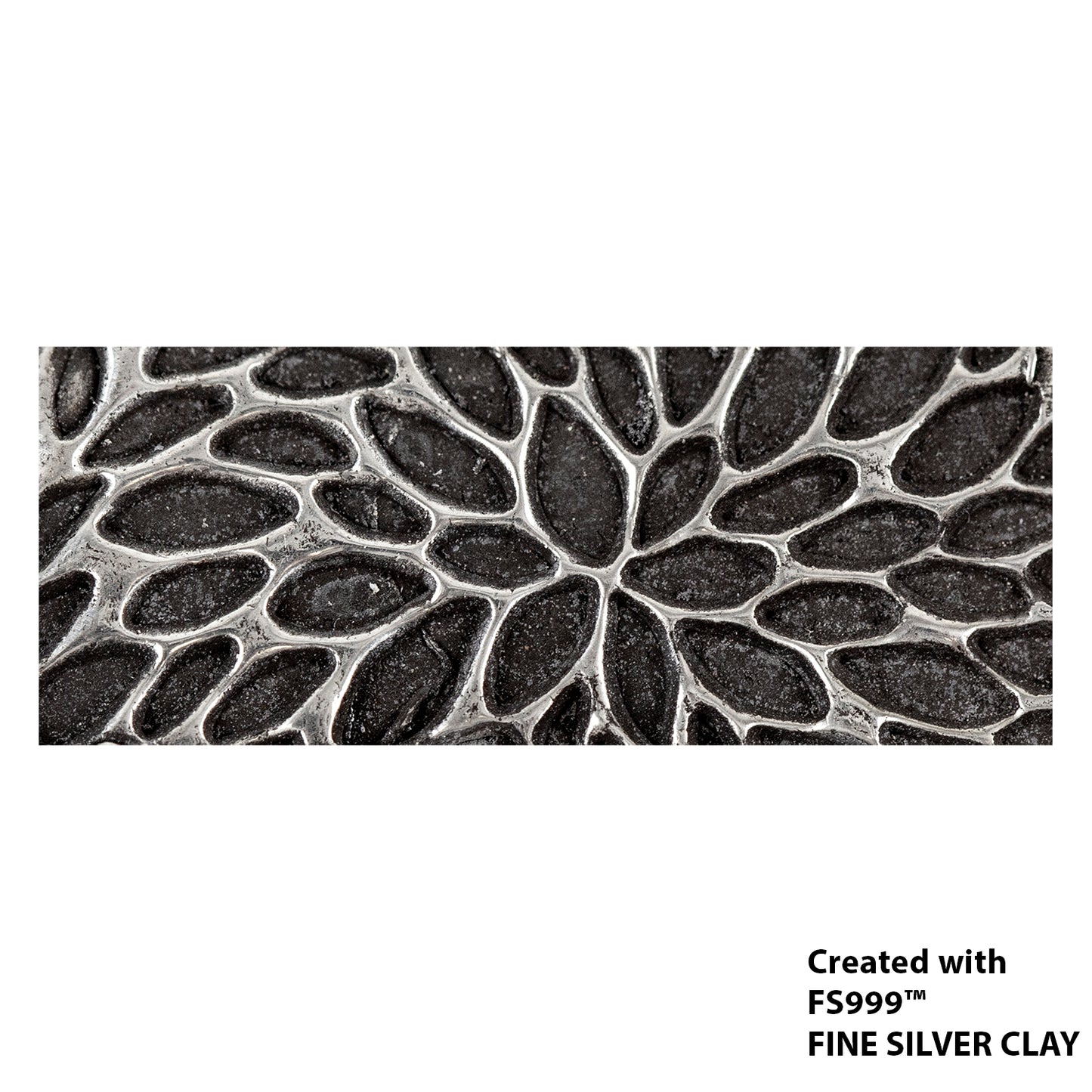 silver sample of Long Mega Texture Tile - Interwoven Leaves