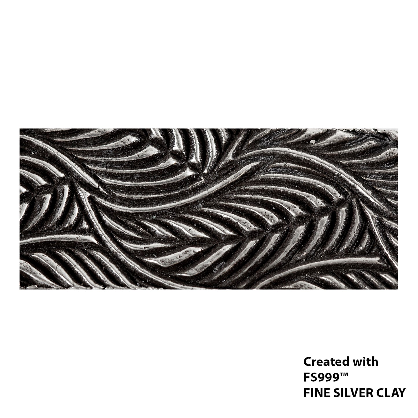 silver sample of Long Mega Texture Tile - Dancing Leaves