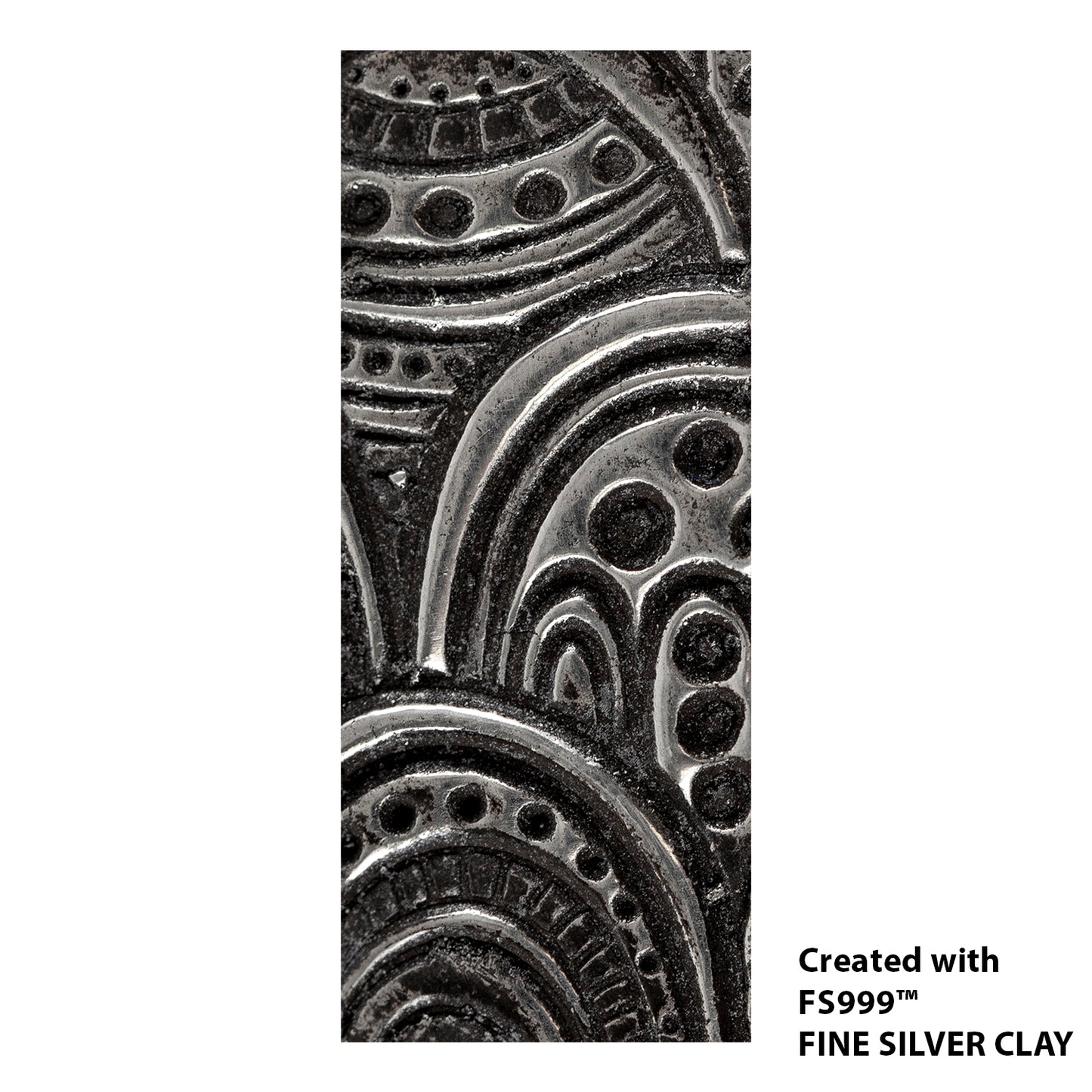 silver sample of Long Mega Texture Tile - Rococo