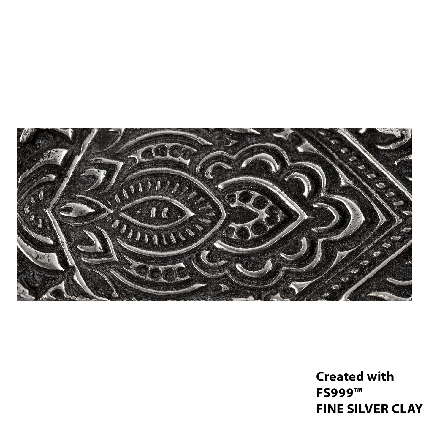 silver sample of Long Mega Texture Tile - Paisley Play