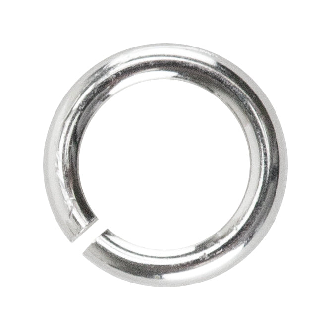 Sterling Silver Round Half-Round Wire Open Jump Rings