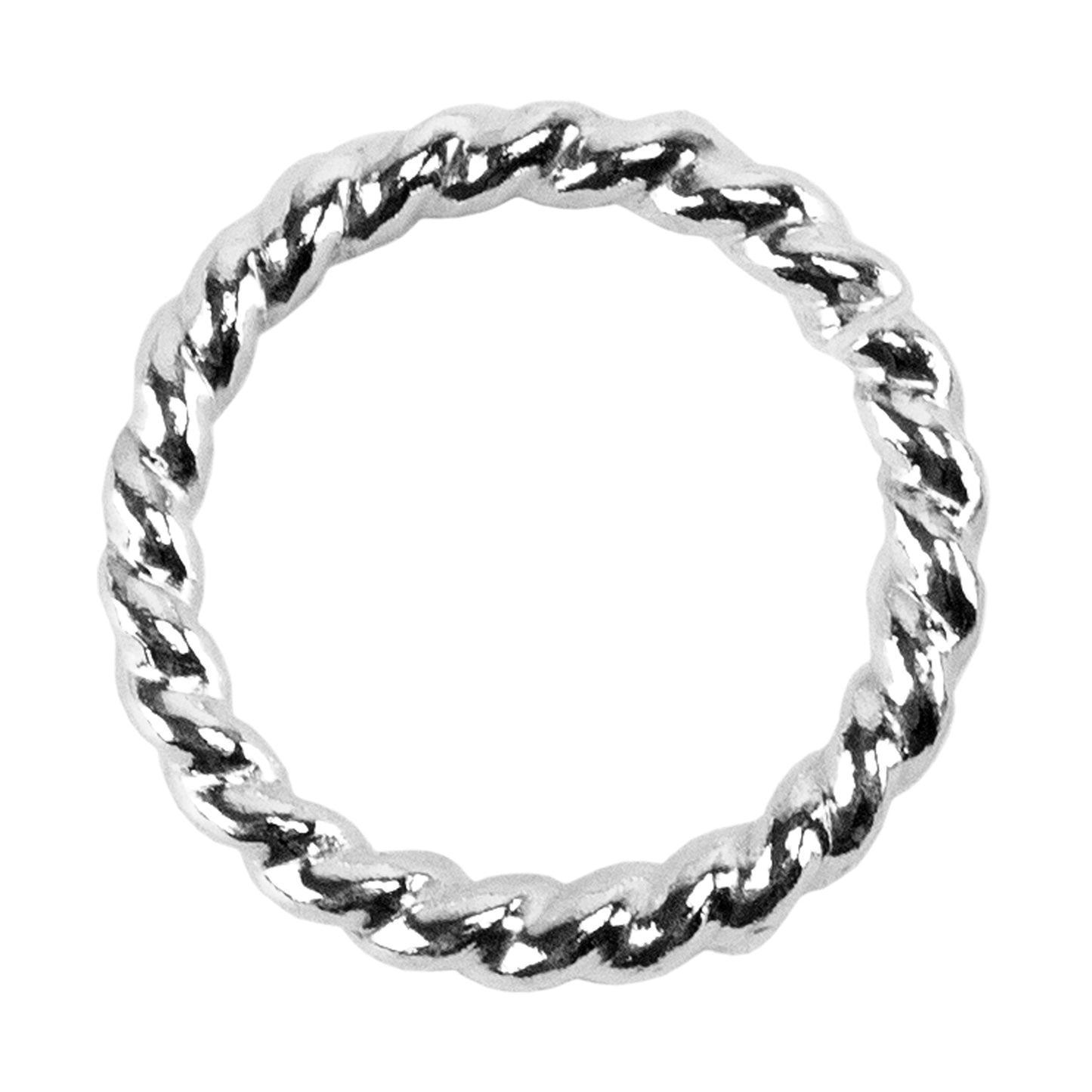 Sterling Silver Round Twist - Wire Open Jump Rings