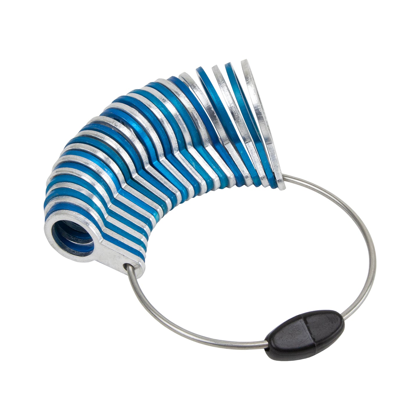 Feather-Lite Finger Gauge
Use to find the correct ring size for fingers from size 1 to 15, whole and half sizes. Economical and lightweight.