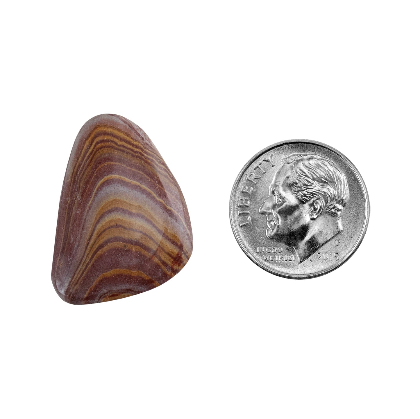 Rainbow Hickoryite - Freeform Cabochon 23mm x 17mm - Pkg/1 with dime