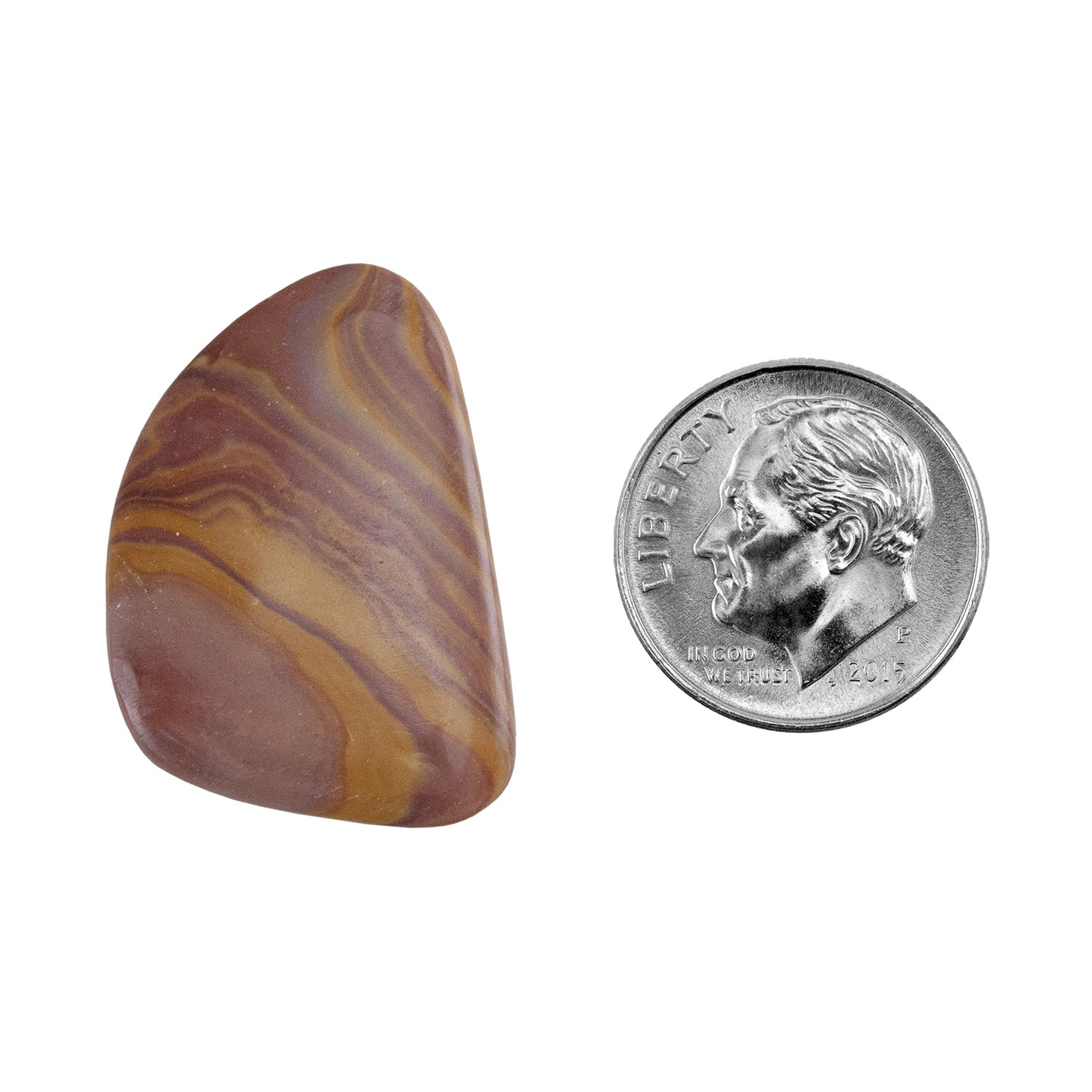 Rainbow Hickoryite - Freeform Cabochon 26mm x 18mm - Pkg/1 with dime