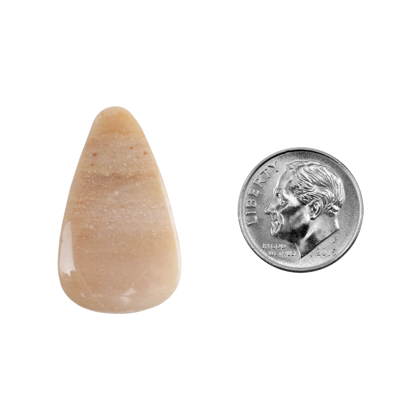 Silica Opalwood - Freeform Cabochon 29mm x 17mm - Pkg/1 with dime