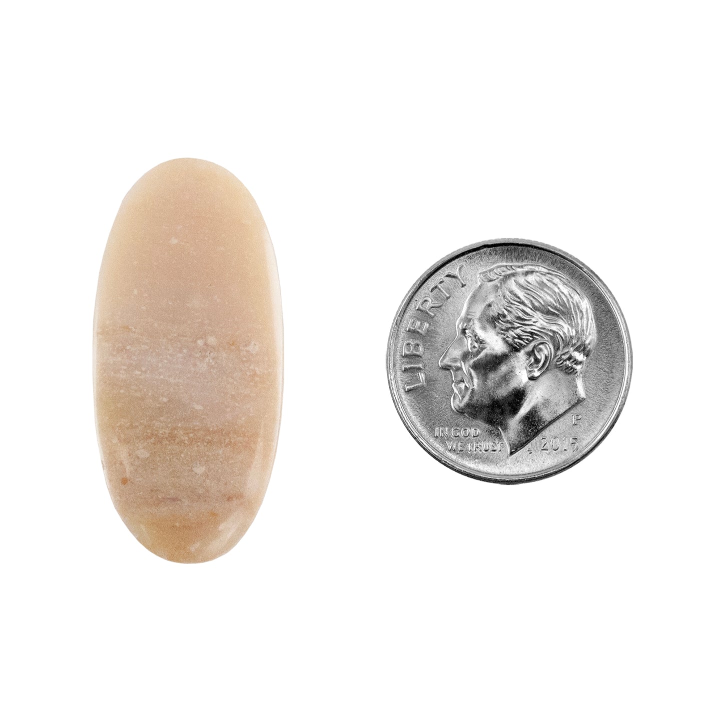 Silica Opalwood - Oval Cabochon 30mm x 14mm - Pkg/1 with dime