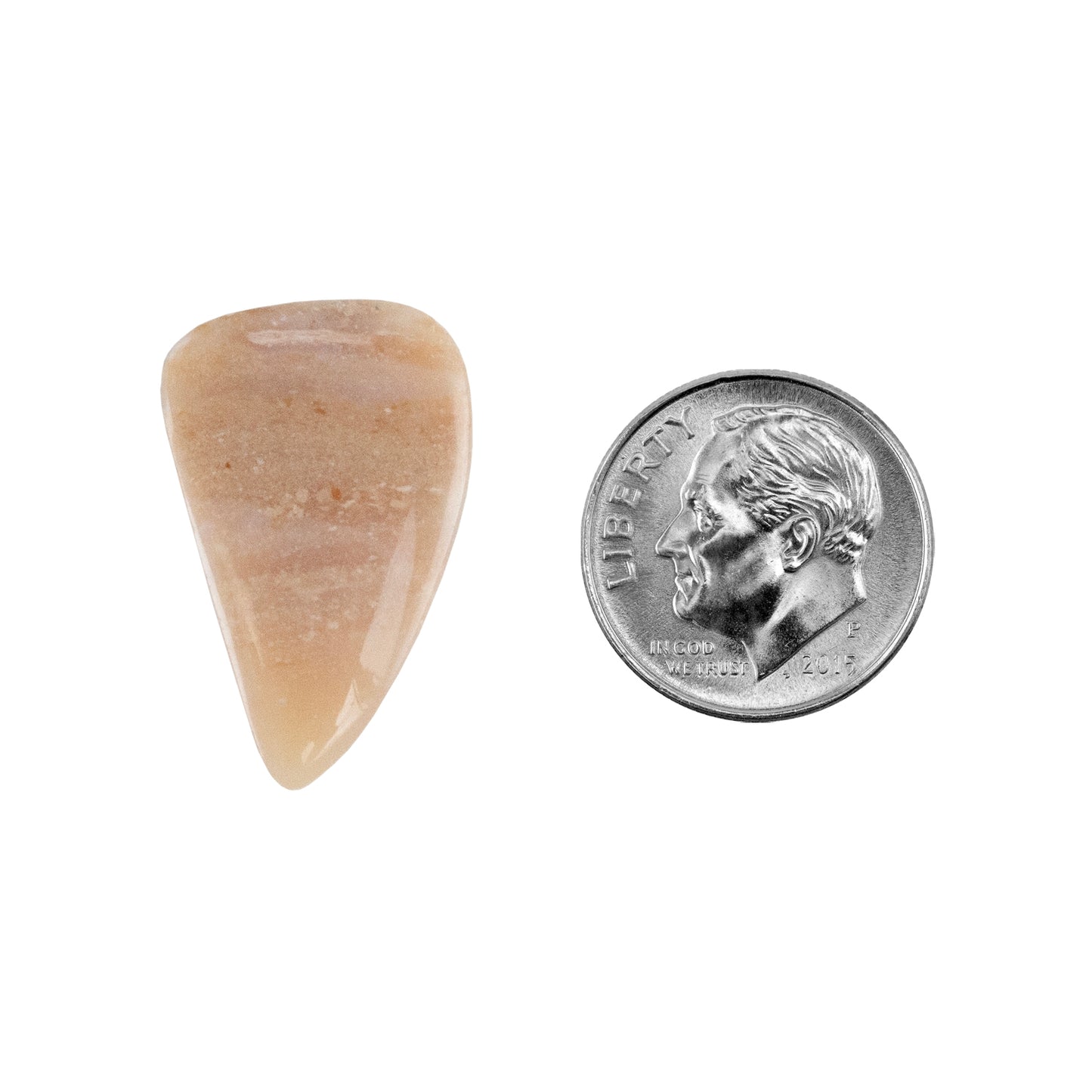 Silica Opalwood - Freeform Cabochon 23mm x 15mm - Pkg/1 with dime