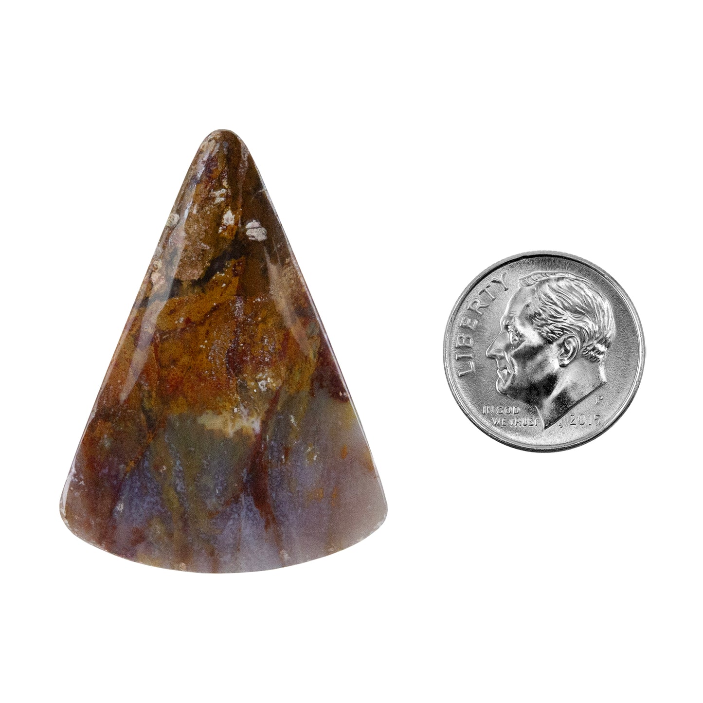 Opalwood - Freeform Cabochon 40mm x 29mm - Pkg/1 with dime