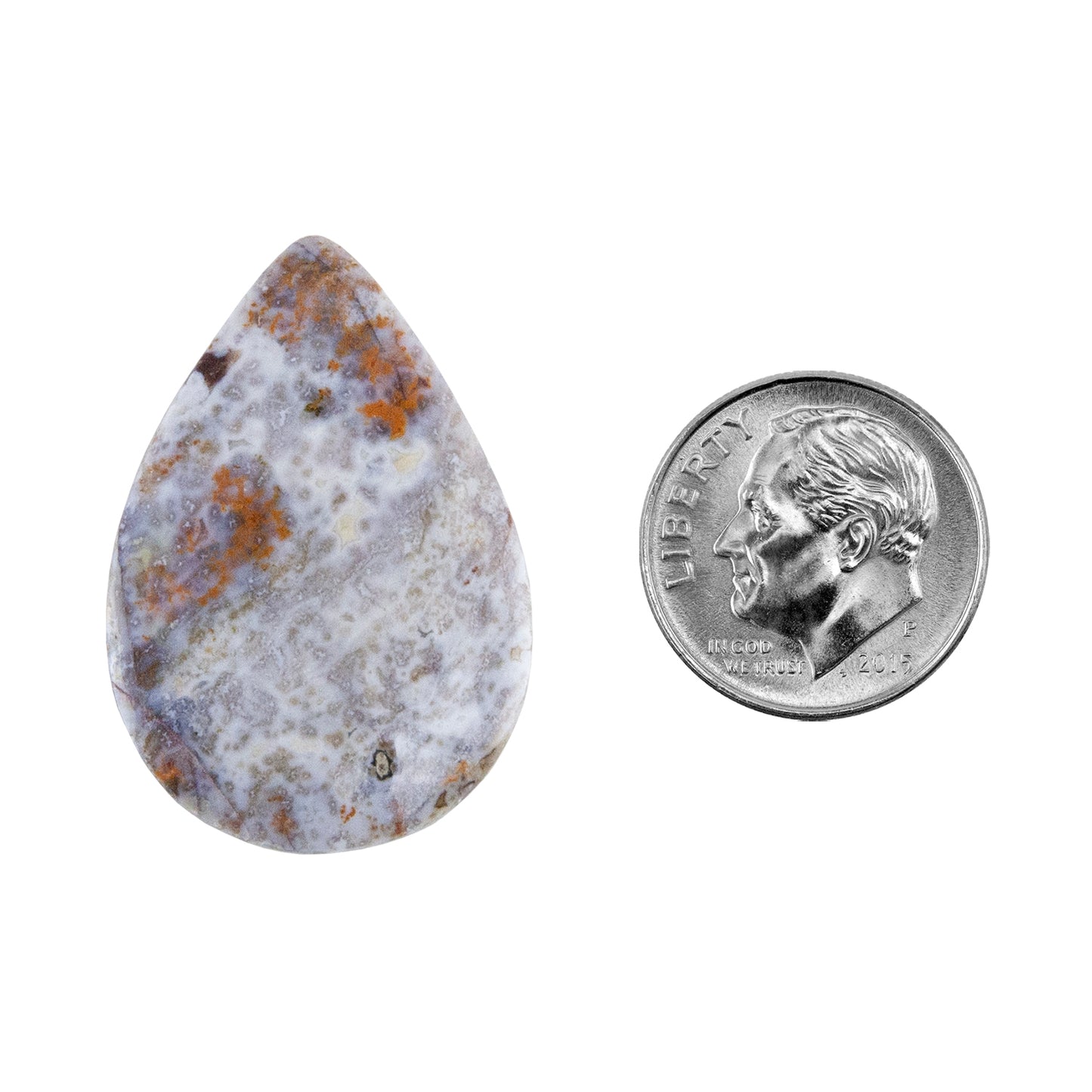 Opalwood - Pear Cabochon 31mm x 21mm - Pkg/1 with dime