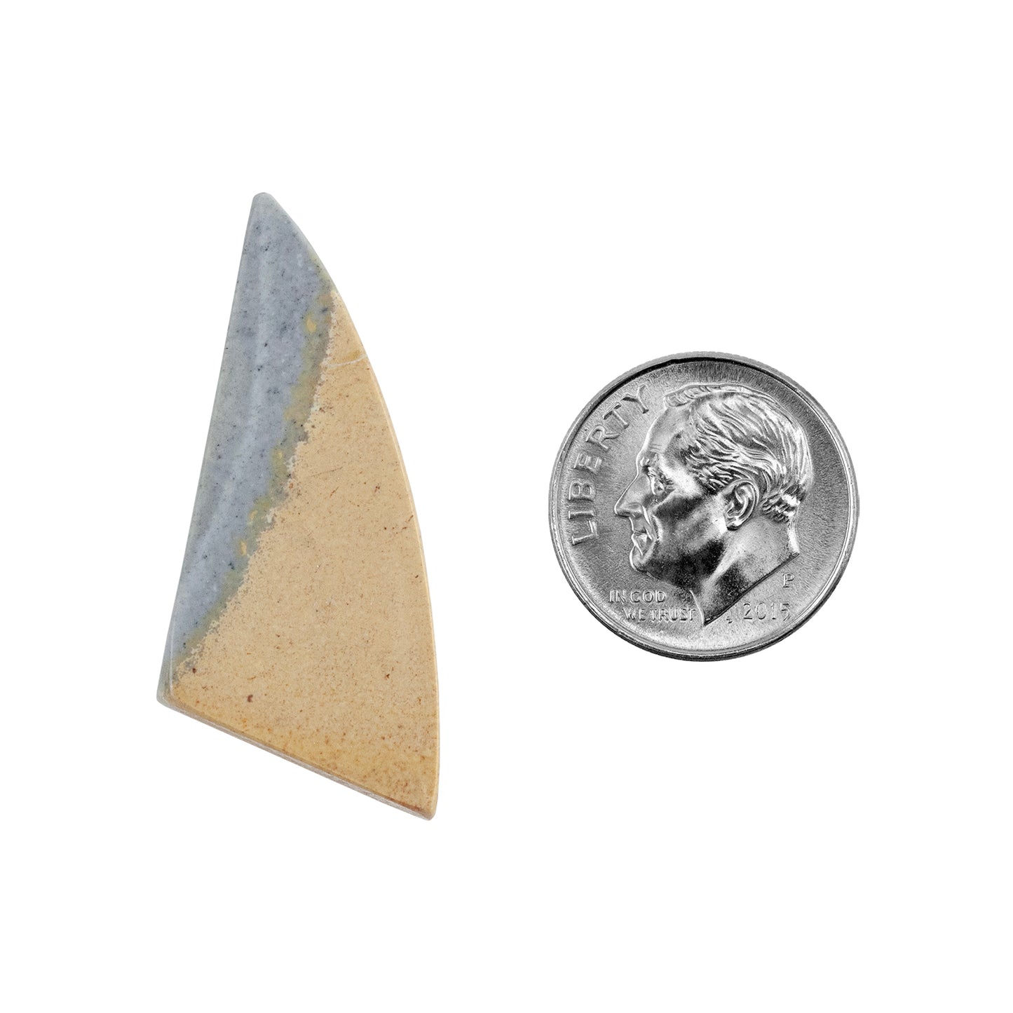 Maligano Jasper Gemstone - Freeform Pendant 36mm x 15mm Pkg/1 with dime