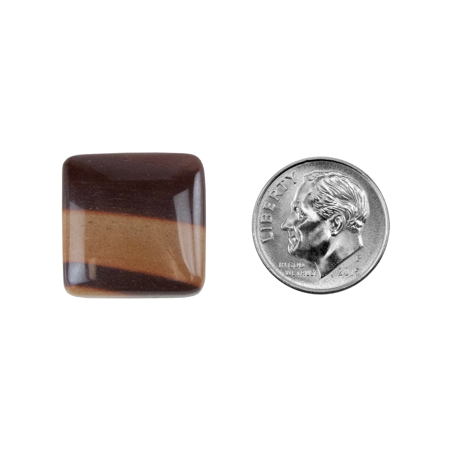 Zebra Stone - Cushion Cabochon 17mm - Pkg/1 with dime