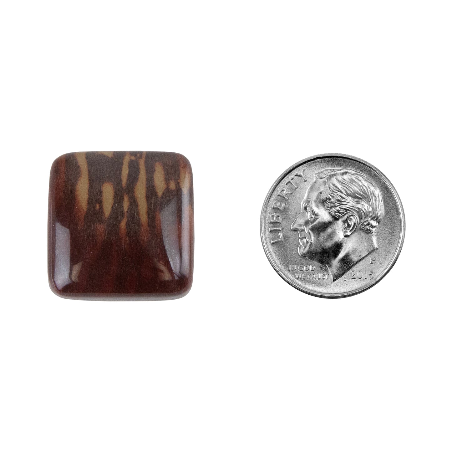 Zebra Stone - Cushion Cabochon 17mm - Pkg/1 with dime