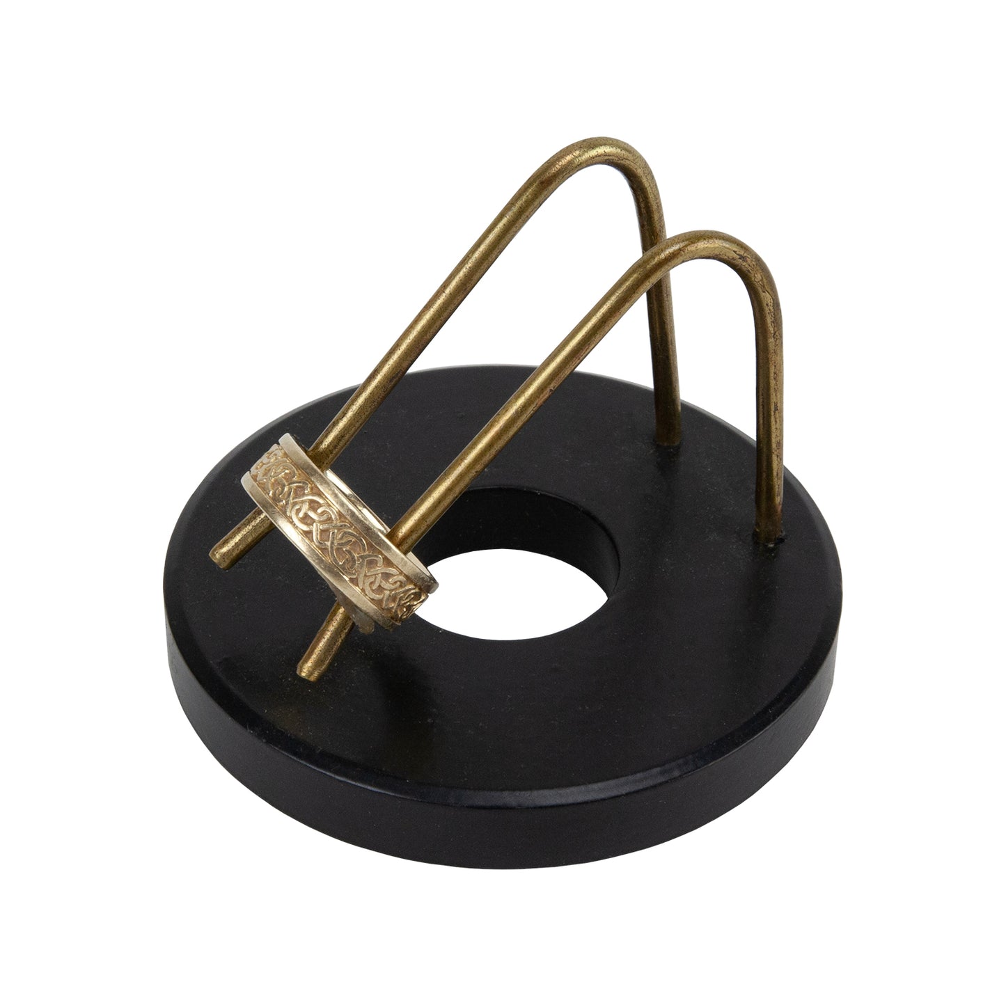 Ring Holder
A heavy cast iron base keeps holder and ring from moving during soldering. Prongs are adjustable for different size rings. Base diameter 3" and total height 2"