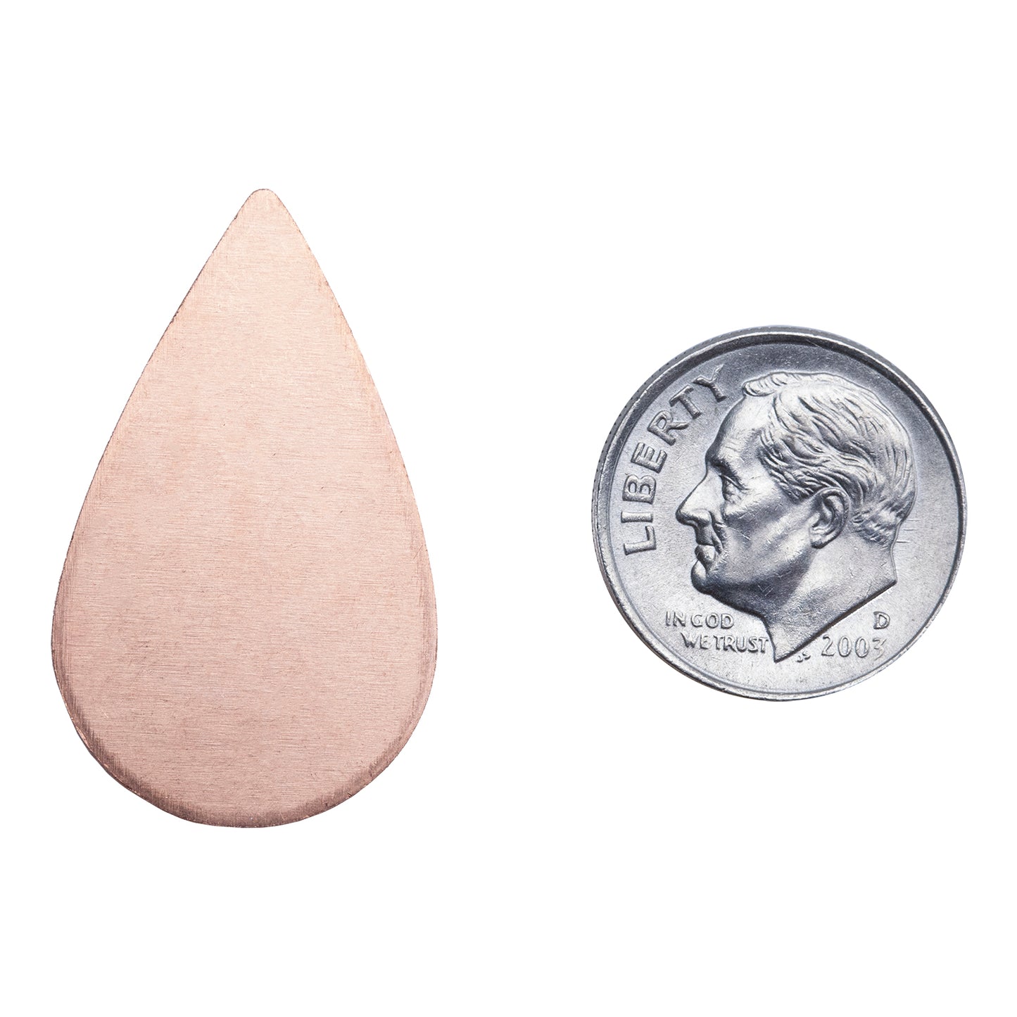 Copper Shape - Oval Teardrop - 3/4" x 1-1/4" Pkg/6
