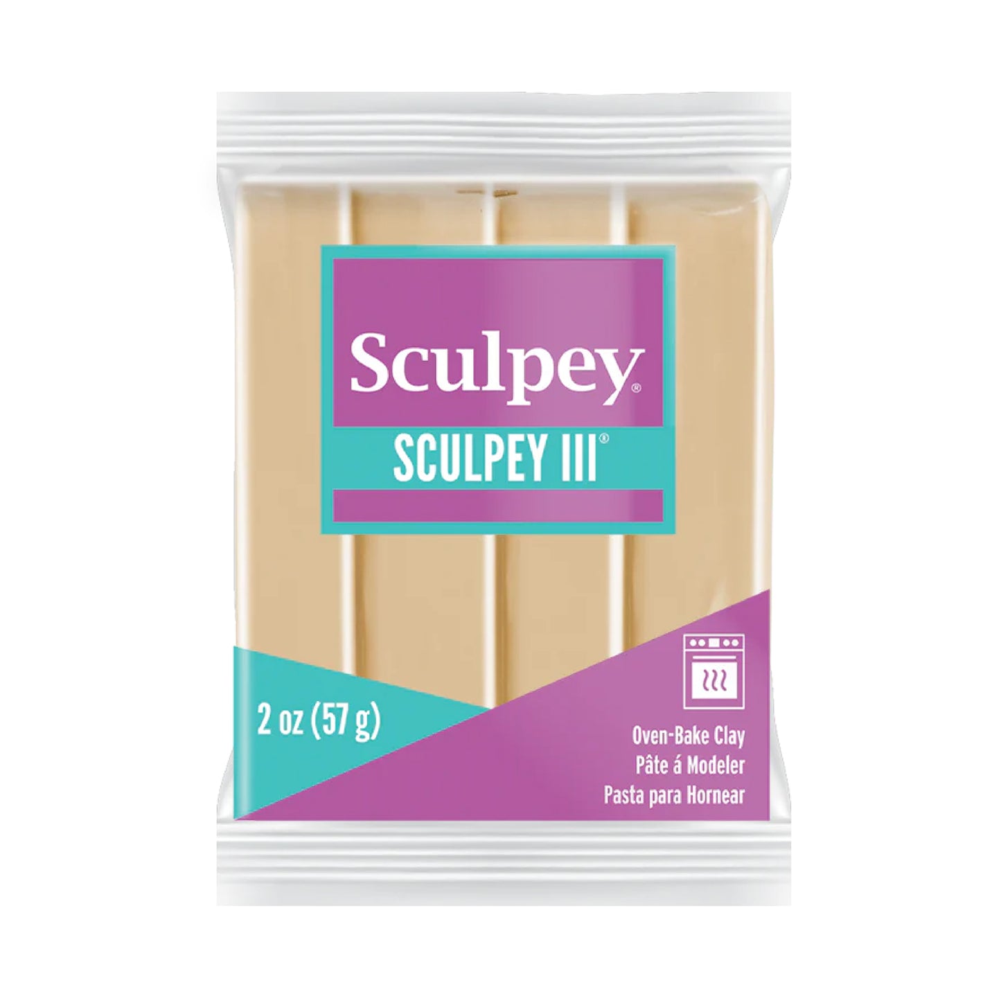Sculpey III Polymer Clay - Tan 2 oz block