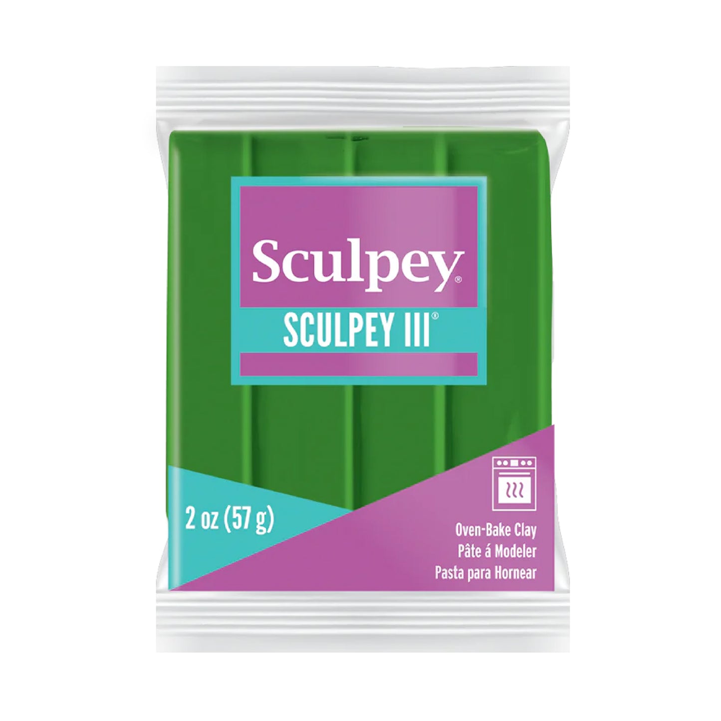Sculpey III Polymer Clay - Leaf Green 2 oz block