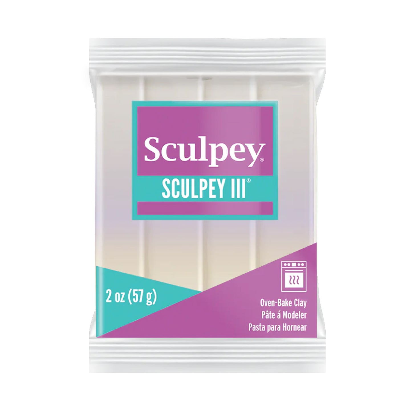 Sculpey III Polymer Clay - Pearl 2 oz block