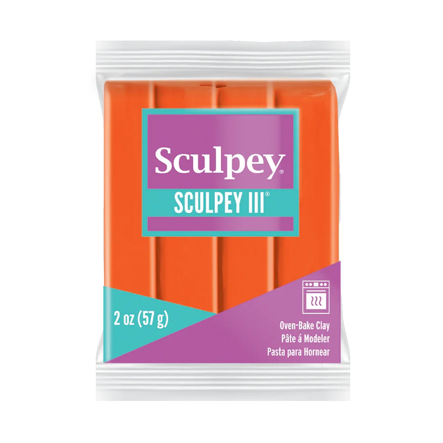 Sculpey III Polymer Clay - Just Orange 2 oz block