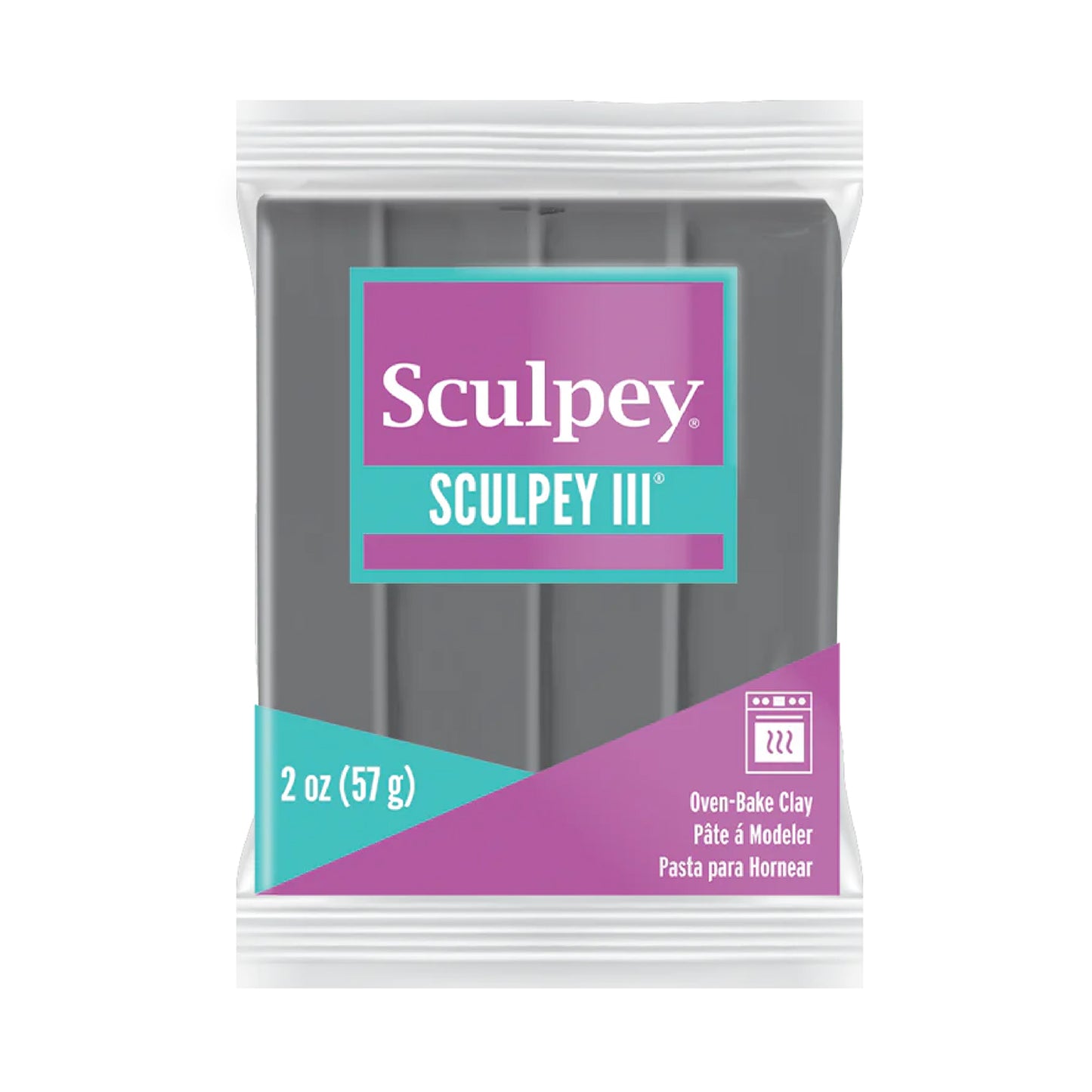 Sculpey III Polymer Clay - Elephant Gray 2 oz block
