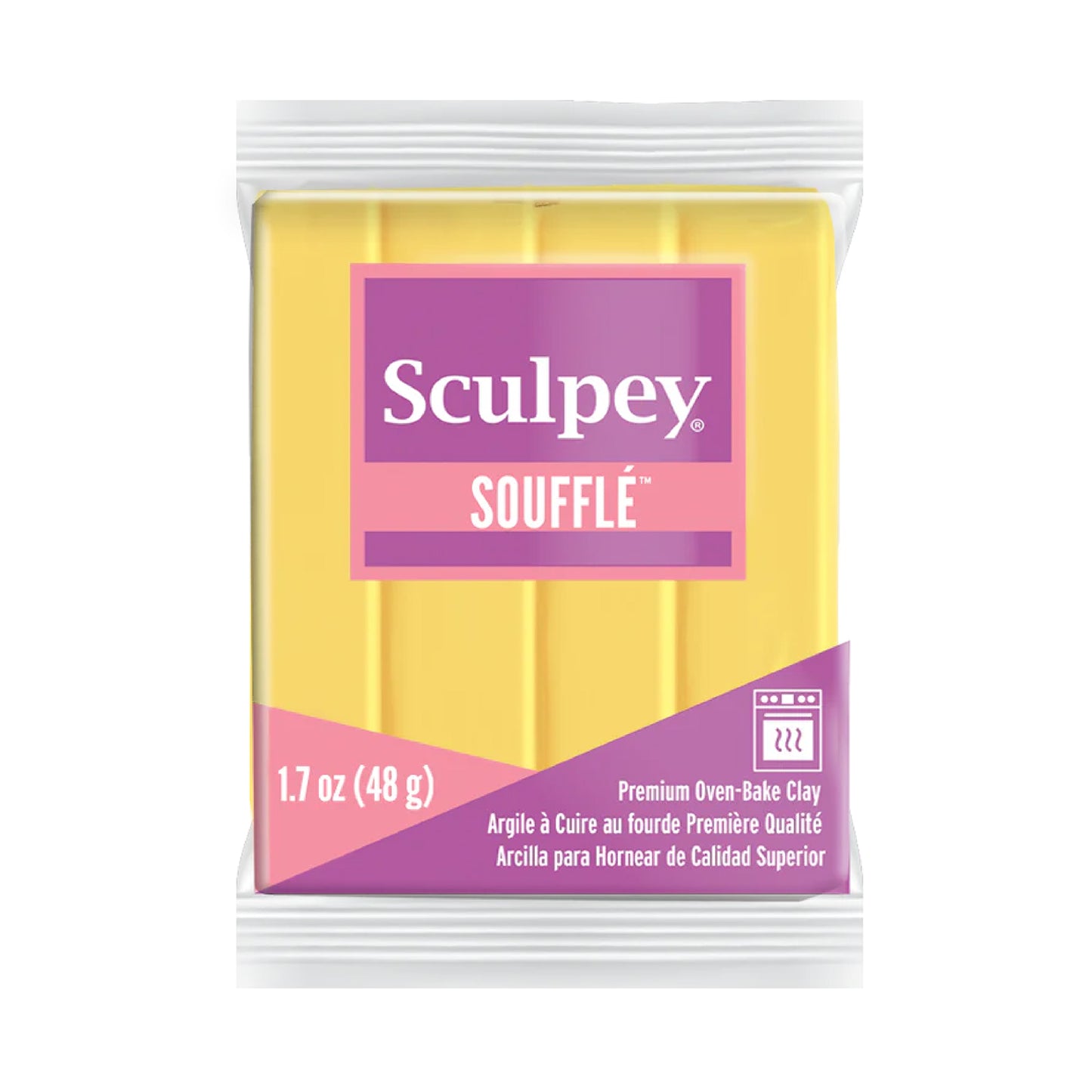 Sculpey Souffle Polymer Clay - Canary 2 oz block