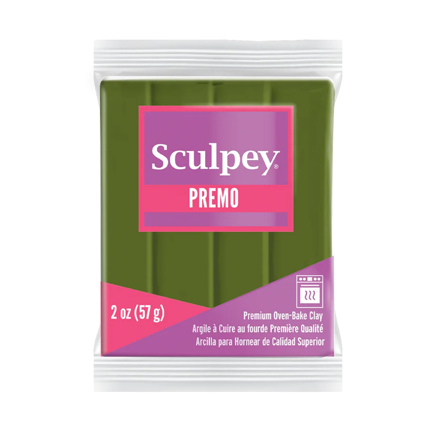Premo Sculpey Polymer Clay - Spanish Olive 2 oz block